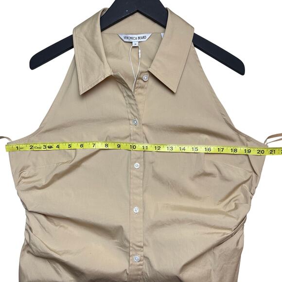 VERONICA BEARD Regina Sleeveless Button-Down Shirt 14 - Picture 8 of 9